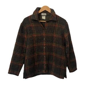 Vintage Plaid Jacket - Black and Brown